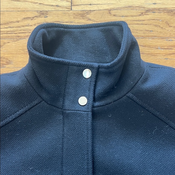 Zara Black Belted Winter Coat - Picture 3 of 6